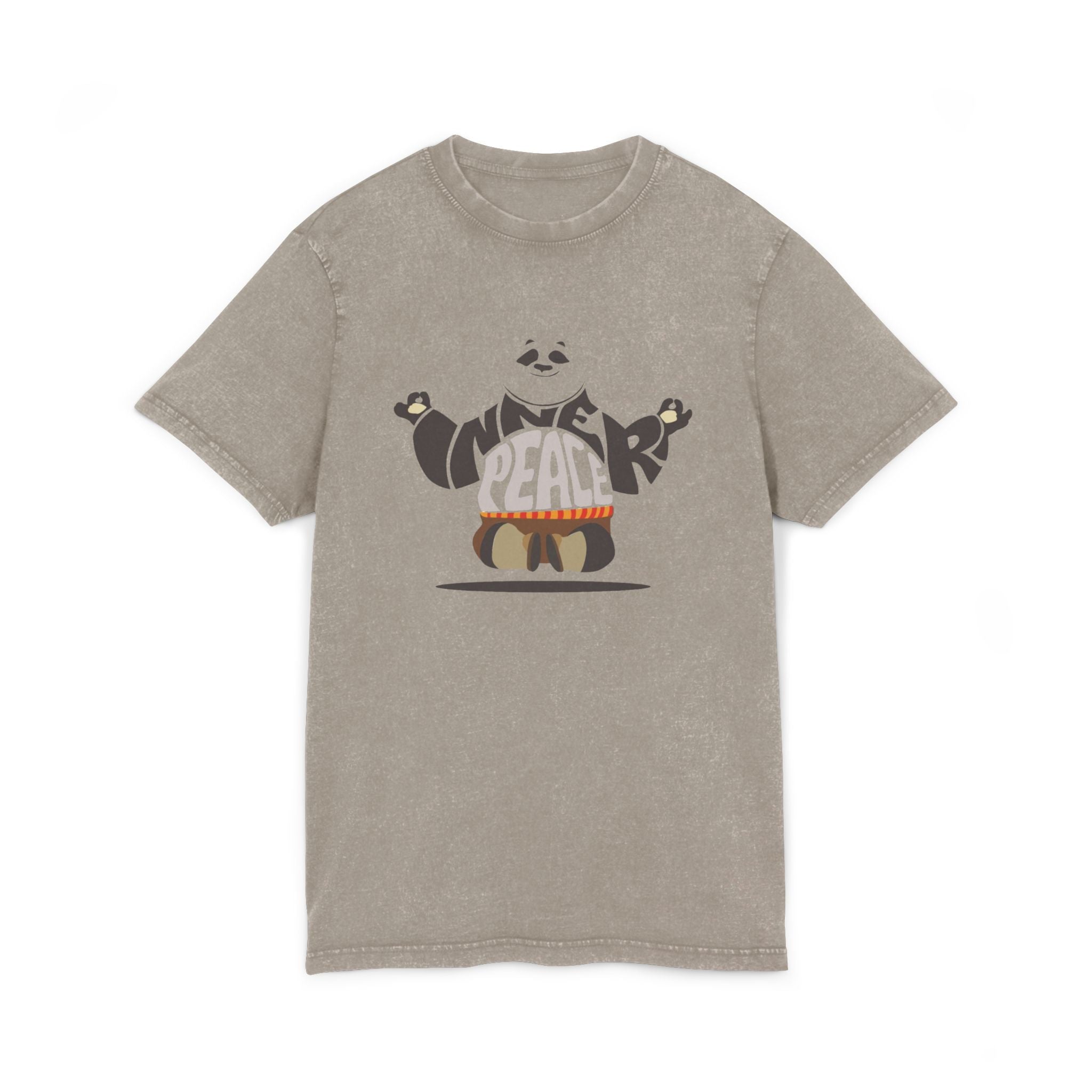 Acid Wash Panda “Inner Peace” Tee — Vintage Yoga Graphic T-Shirt