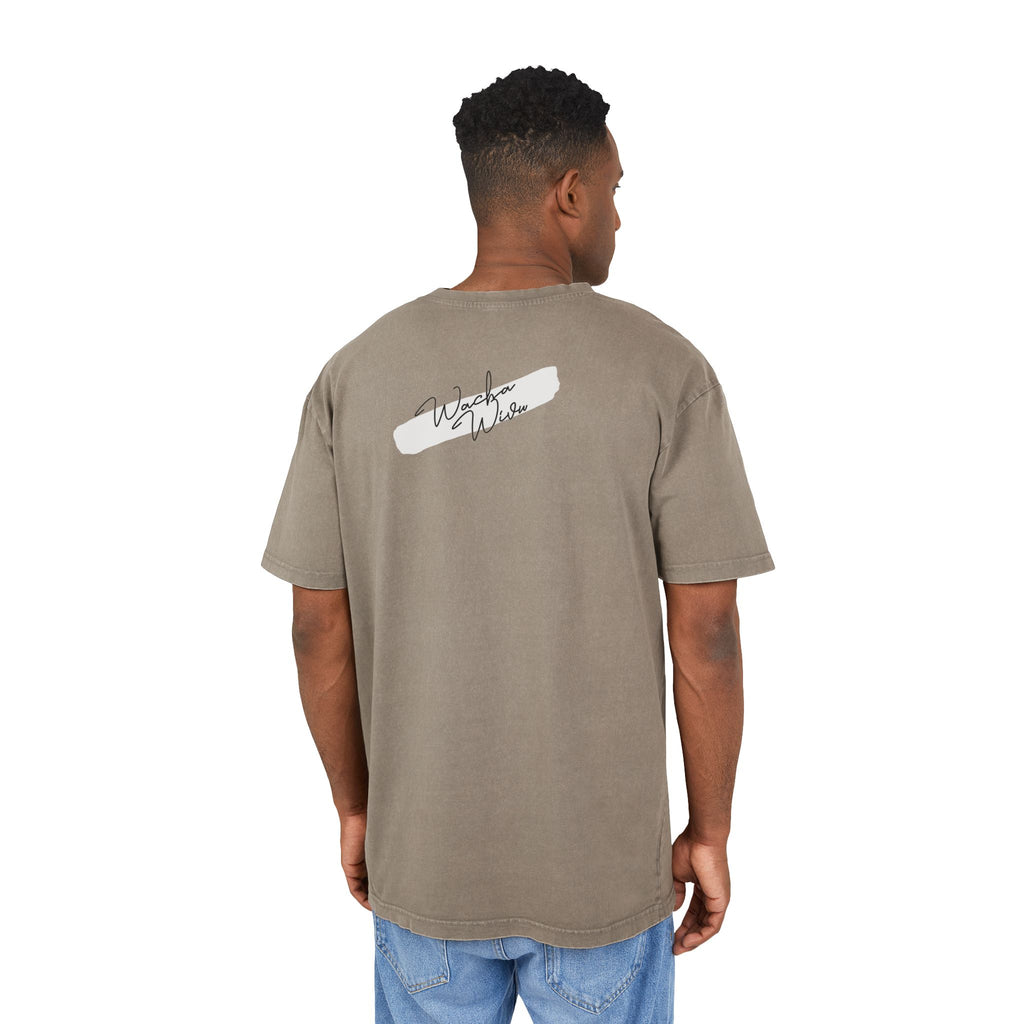 Afro Silhouette Acid Wash Tee — Vintage 'Woke' Graphic Oversized Shirt