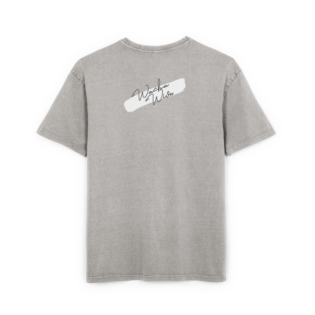 Afro Silhouette Acid Wash Tee — Vintage 'Woke' Graphic Oversized Shirt