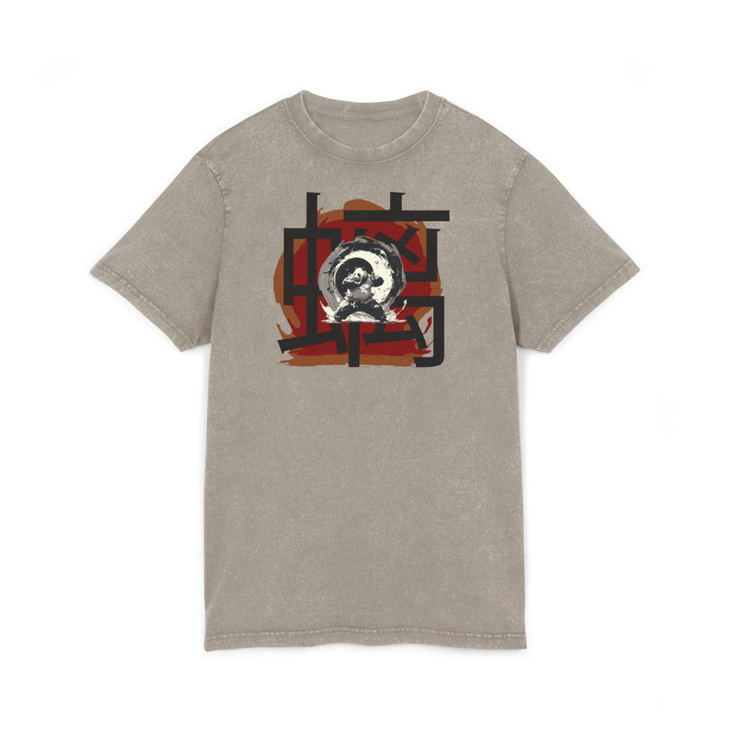 Acid Wash Graphic Tee — Vintage Moon Wolf Design