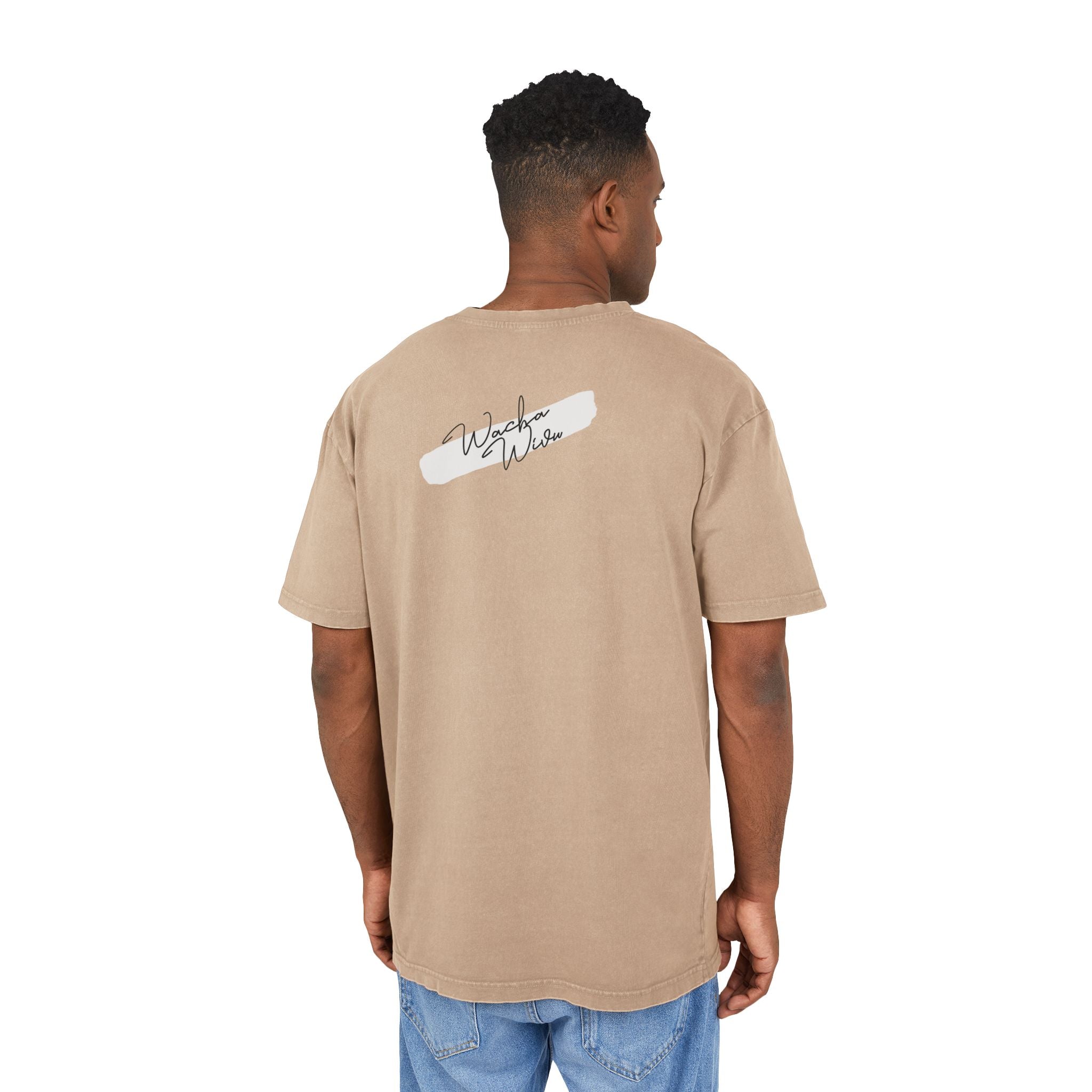 Afro Silhouette Acid Wash Tee — Vintage 'Woke' Graphic Oversized Shirt