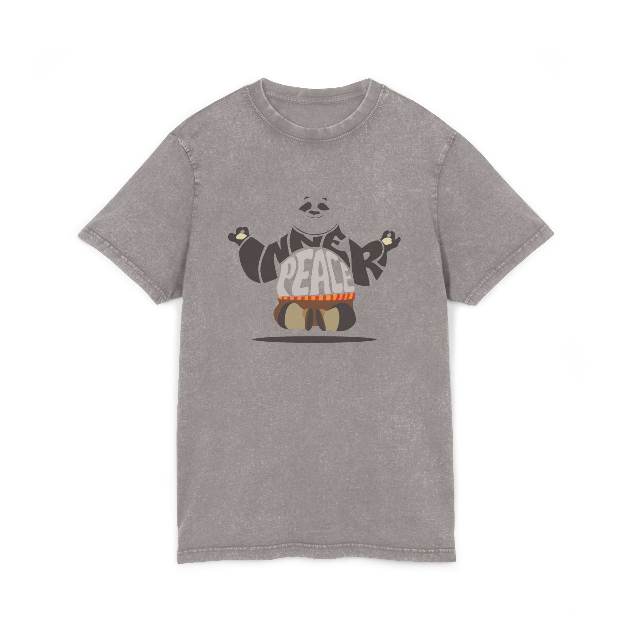 Acid Wash Panda “Inner Peace” Tee — Vintage Yoga Graphic T-Shirt